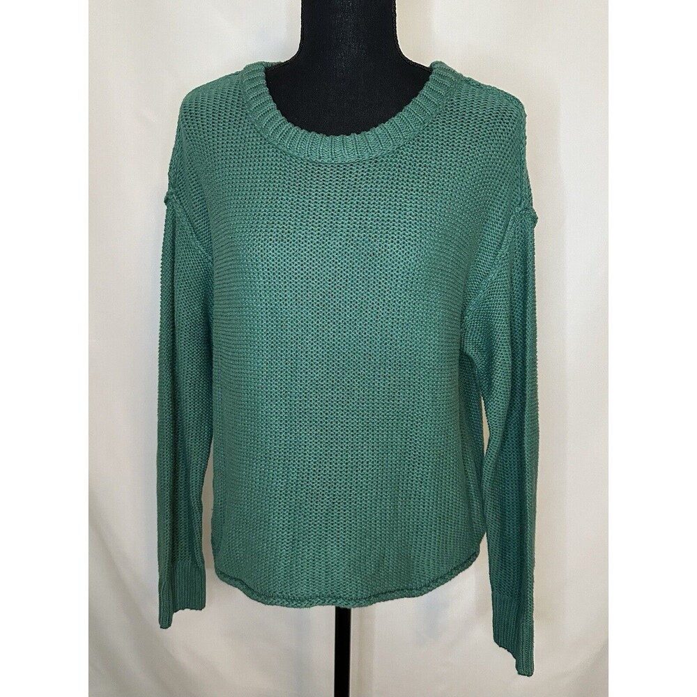 AMERICAN EAGLE Oversized Green Pullover Knit Crop Pullover Sweater XS NWT